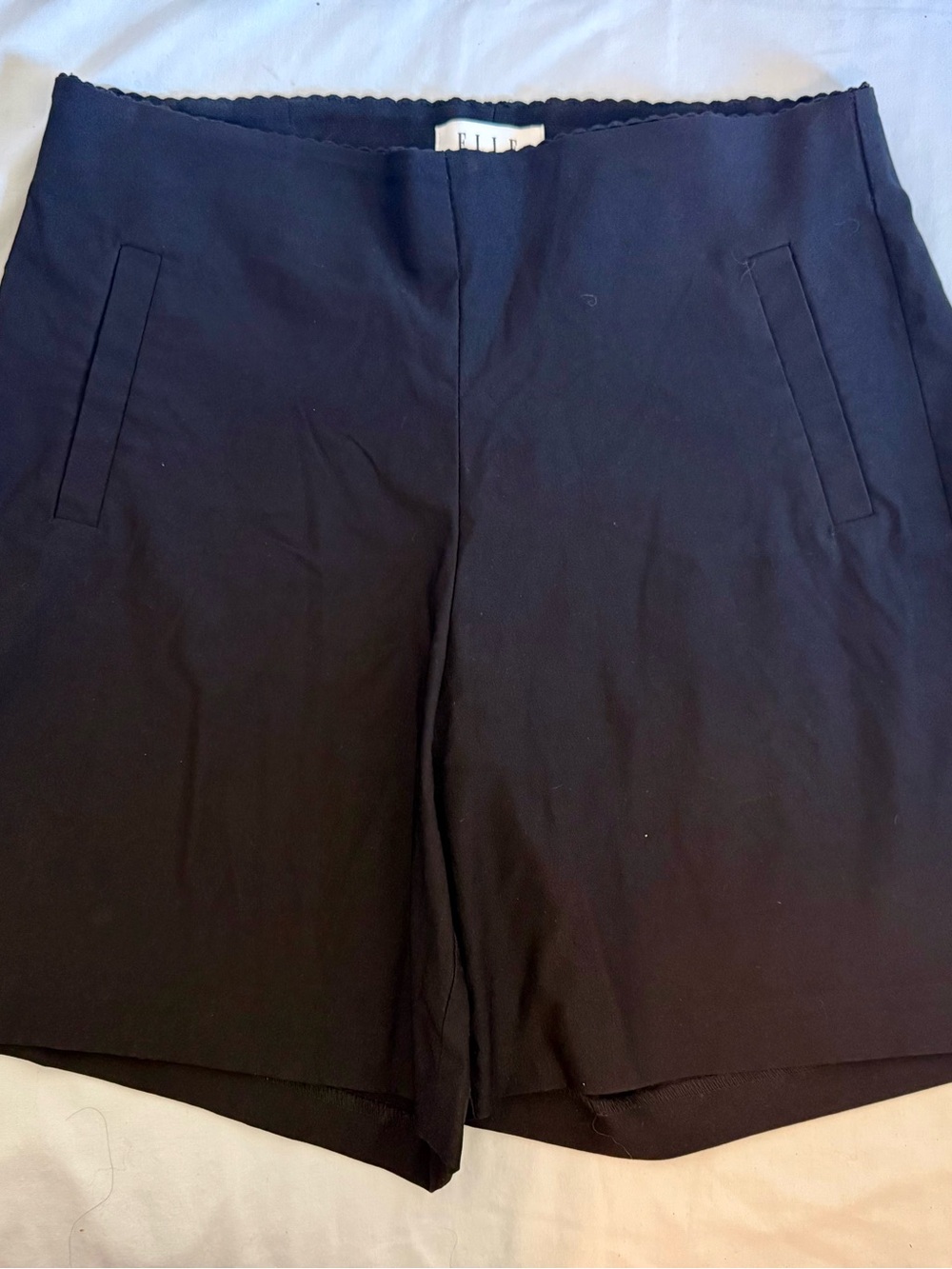 Elle Black Flat-Front Men's Dress Shorts